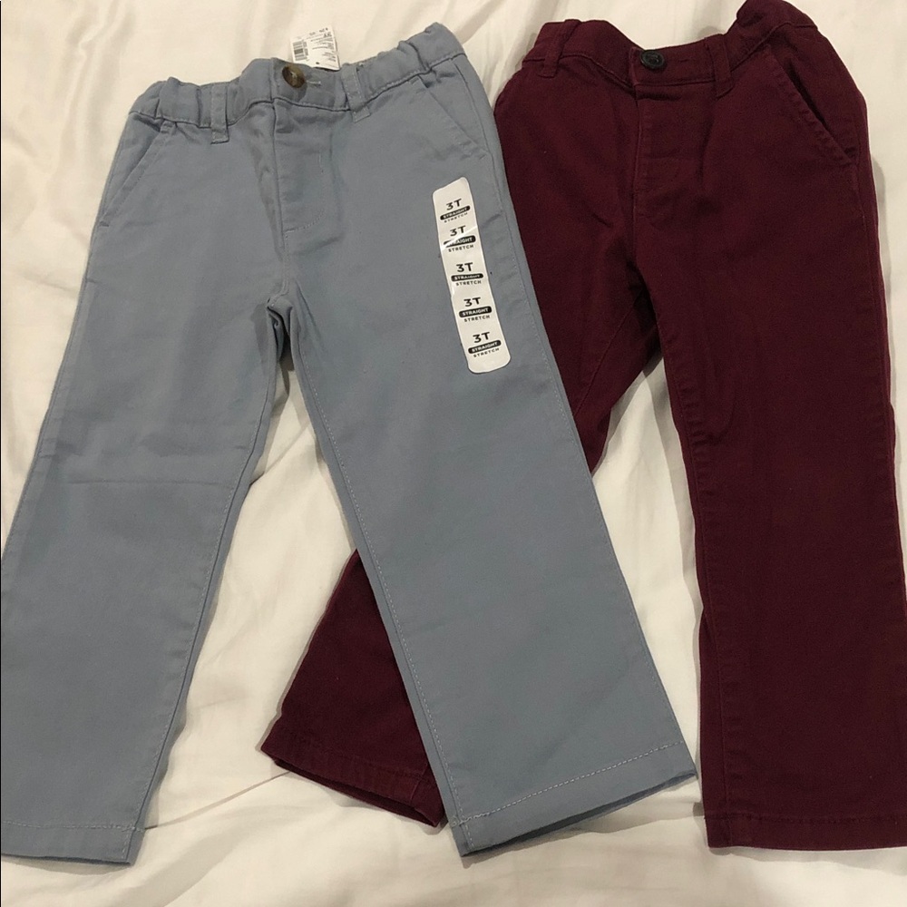 NWT, Childrens Place, Boys 3T straight leg kahakis. Two for price of one!